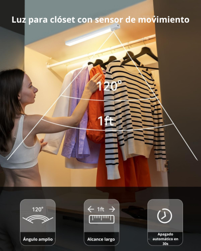 Luz LED Adhesiva con Sensor de Movimiento